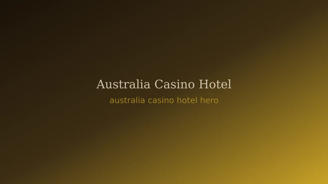 Australia casino hotel resort skyline at twilight with gold lighting