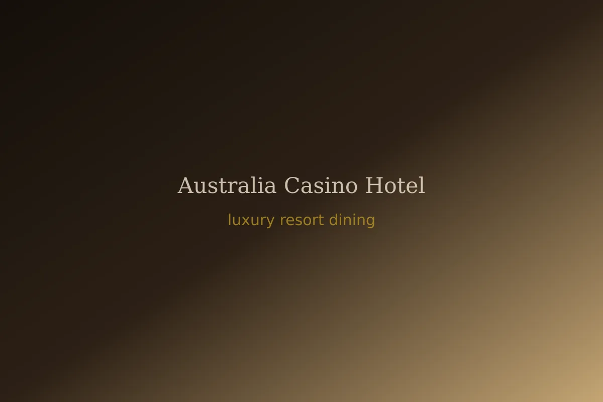 Luxury resort dining room inside an Australian casino hotel
